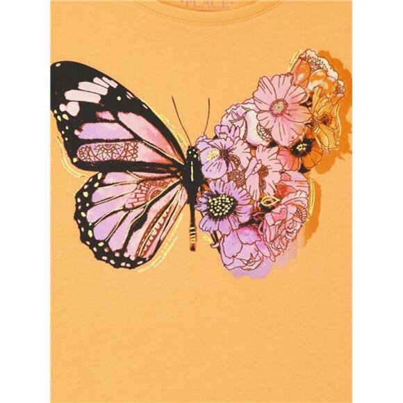 Girls Short Sleeve Butterfly Graphic Tee, 3-Pack, Sizes - Picture 4 of 4